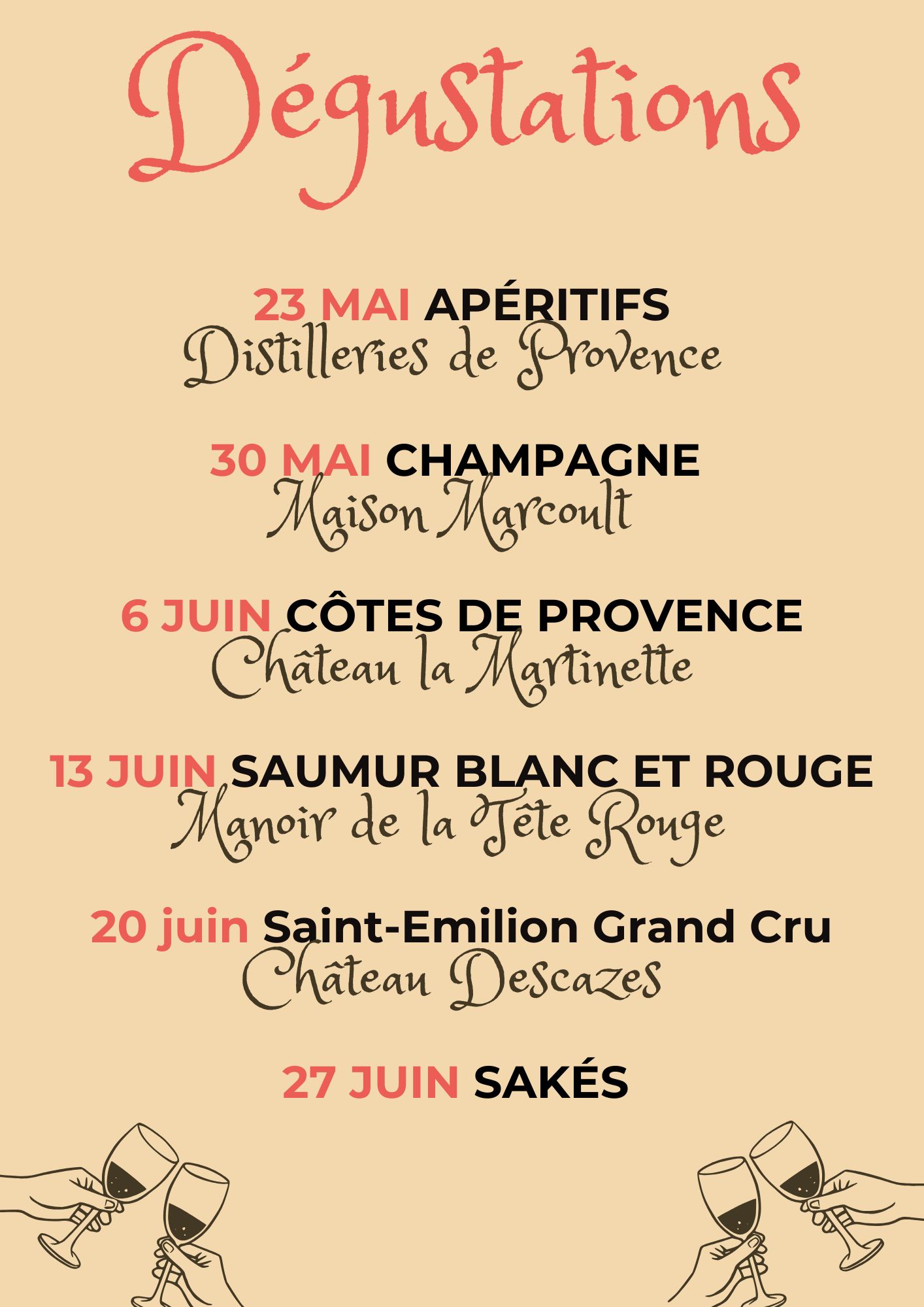 Dégustations